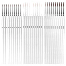 30Pcs Detail Paint Brushes, Fine Tip Paint Brush with 3 Sizes #0#00#000 Mini