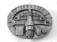 Belt Buckle, Mechanic, "Mechanics keep us moving.", by Siskiyou