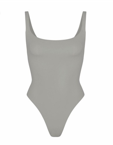 Skims Fits Everybody Square Neck Bodysuit Smoke Gray 4X - 第 3/8 張圖片