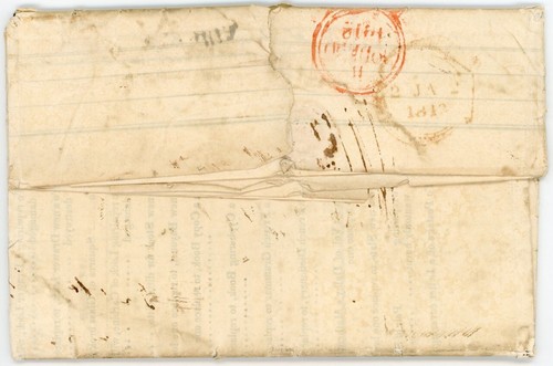 1812 SANDHURST MILITARY COLLEGE REPORT ..ROGER DUKE BAGSHOT 1d POST to IRELAND - Picture 3 of 9
