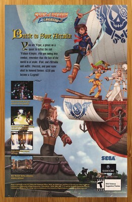 2003 Skies of Arcadia Legends Gamecube Vintage Print Ad/Poster Official Art Rare