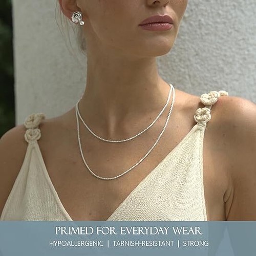 Collana CATENA CORDA TAGLIO DIAMANTE ITALIANO ARGENTO STERLING 925 2MM DIAMANTE Italia - Foto 6 di 15