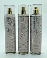 Bath Body Works Satin Slippers Fine Fragrance Mist 8 fl oz Set of 3
