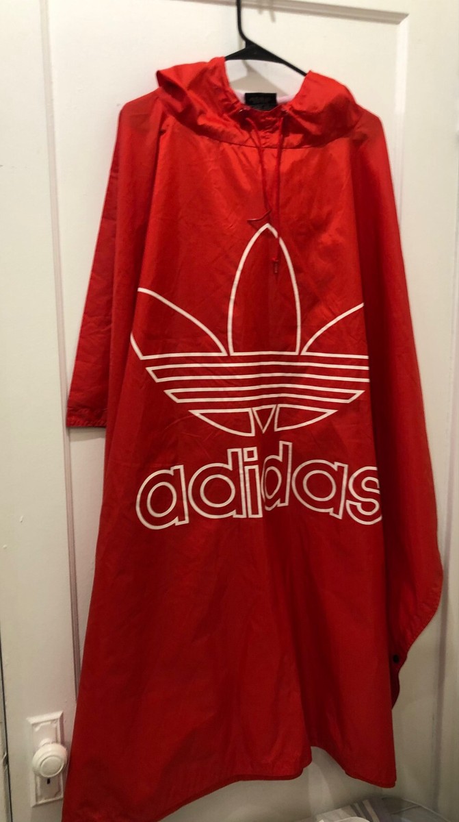 小物 adidas M PRSVE PONCHO Adidas Rain Poncho RED Medium nylon rain coat jacket