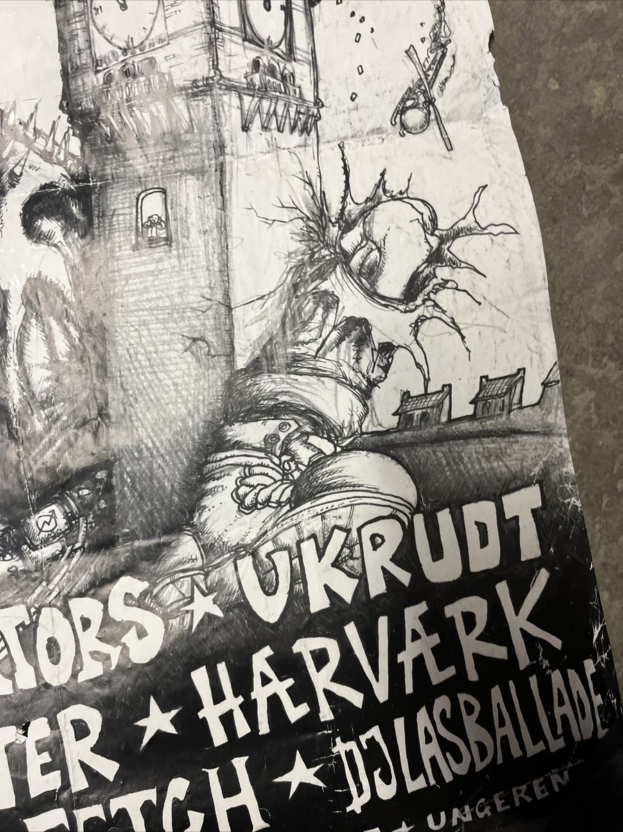 VINTAGE PUNKROCK ATTACK POSTER 27x 20” A MUST SEE | eBay