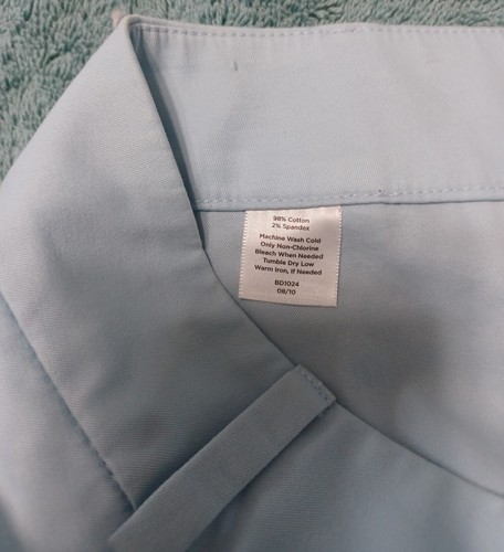 Talbots Chino Crop Capri Pants Women's Size 6 Aqua Blue Flat Front Mid Rise EUC - Picture 13 of 17