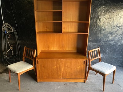 Mid Century Modern Danish Teak Wall Unit Desk Shelving Book Danish Teak Wall Unit Desk Shelving