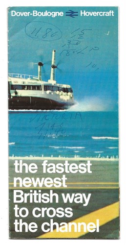 1970 Dover - Boulogne Fährplan - England Frankreich - Hovercraft Fahrplan