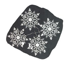 Hanging Plastic Snowflakes Ornaments 4 Pieces 6.23 wide Each
