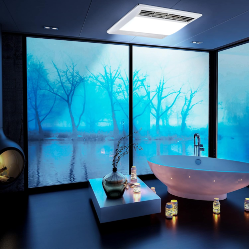 Bathroom Exhaust Fan with 15W LED Light, Ultra Quiet 1.0 Sones 110 CFM Bathroom - Picture 6 of 12