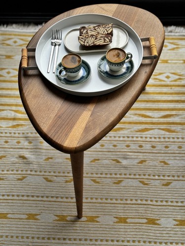 Nesting Coffee Table Set | Mid Century Modern Walnut Side Tables for Living Room - Picture 5 of 6