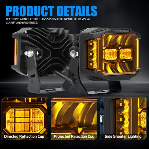 12V 24V LED Work Pods Light Bar Flood Spot Lights Driving Offroad Truck UTE 4WD - Picture 47 of 168