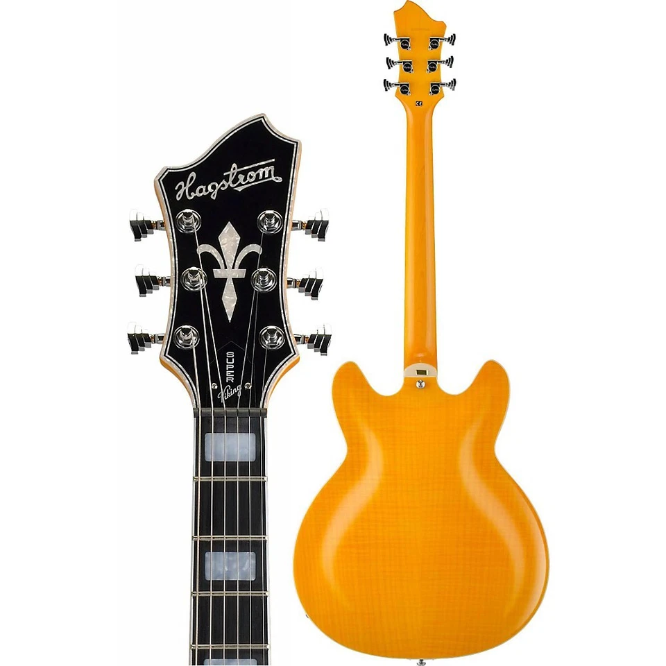 Guitarra Eléctrica Hagstrom Super Viking Flame Maple Dandy Dandelion Foto 4 de 4