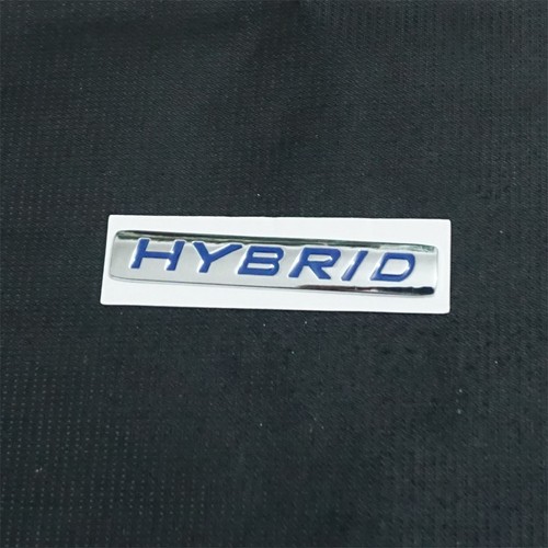 3x kurze blaue Hybrid Silber Chrom Metall Aufkleber Sticker Badge Emblem Fender Sport - Bild 5 von 18