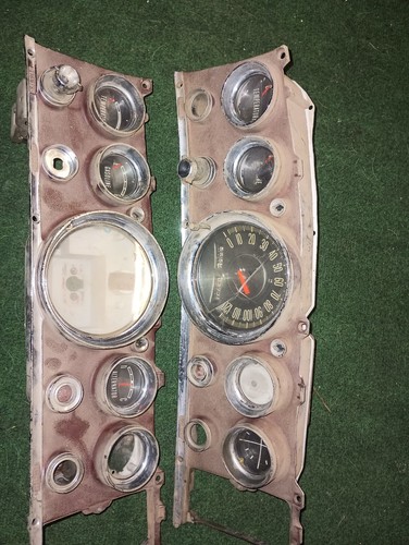 (2) 1963 1964 Chrysler Instrument Cluster, Dash Panel, Gauges PAIR