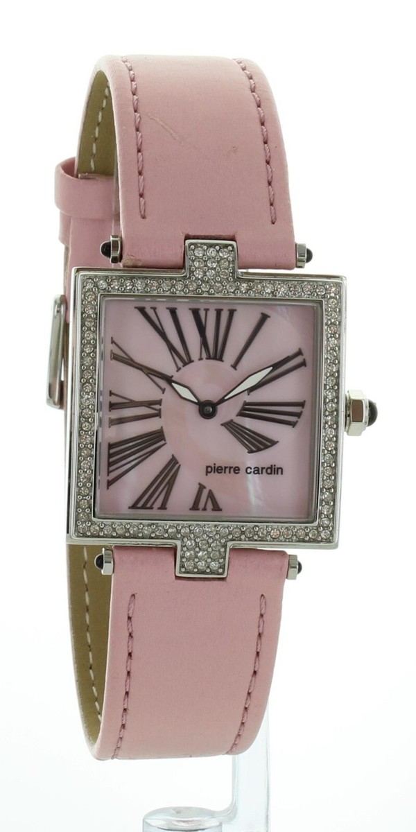 New Old Stock Pierre Cardin Ladies Tank Square Pink Tone Crystal