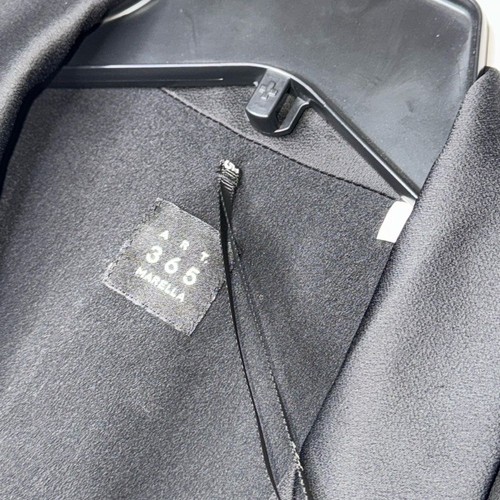 Abito Marella Polis Peak-Lapel Raso Crepe Cambio Nero Taglia 6 - Foto 10 di 11
