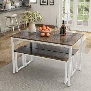 3-Piece-Dining-Set-Table-2-Bench-Chairs-Wood-Rectangle-Kitchen-Room-Furniture