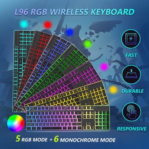 Kabellose Gaming Tastatur und Maus Set Pudding Button für PC/MAC/PS4/PS5/Xbox - Bild 5 von 21