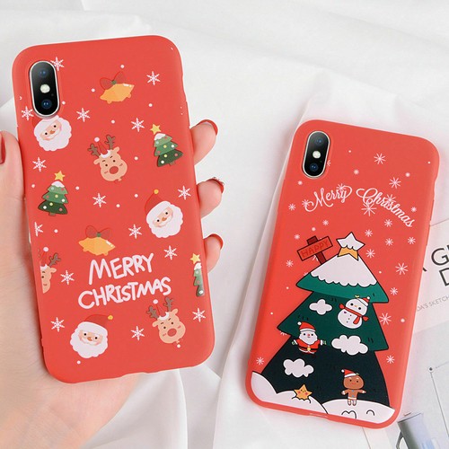 Christmas Silicone Cute Soft Phone Case Cover iPhone 15 14 Pro Max 13 12 XR 7 8 - Picture 2 of 18