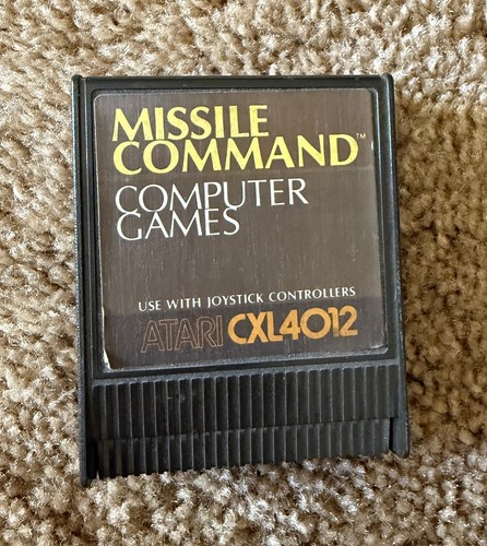 Missile Command Atari Computer Cartridge CXL4012 - ATARI 400/800/XL