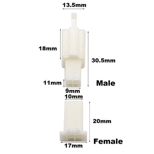 12V ELECTRICAL CONNECTORS 2, 3, 4, 6 PIN MALE & FEMALE  5 Per size = 20 Per PACK - Bild 6 von 11