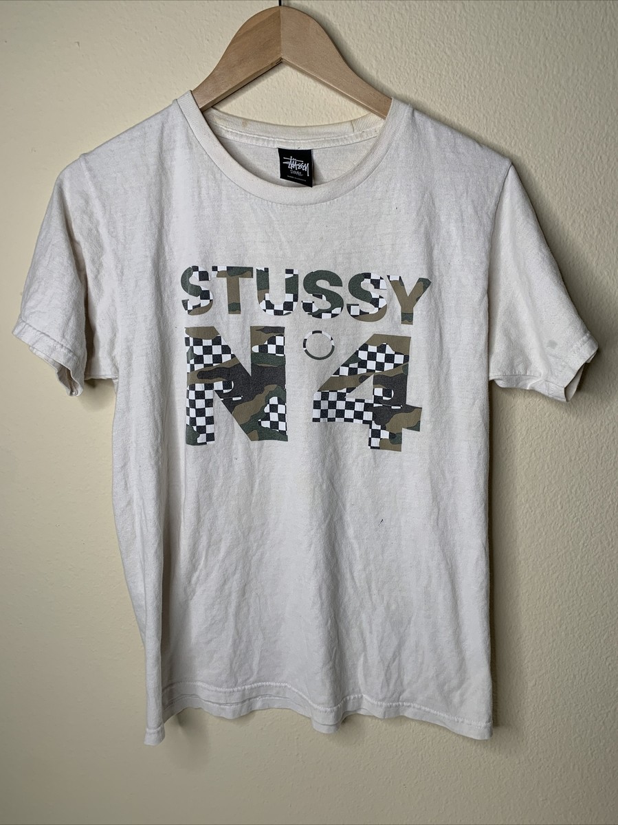 STUSSY CUSTOMADE N°4 Tシャツ Stussy No 4 Shirt Mens Sz S Camo Skate Logo Tee | eBay