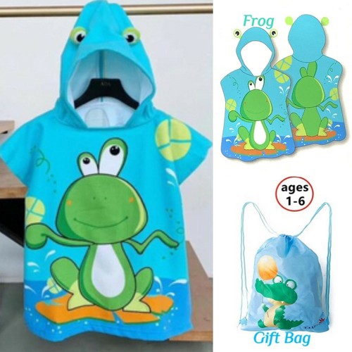 Hooded Beach Towel for Kids, Toddlers Bath / Pool / Swim Poncho Cover (FIT1-6Y) - Picture 7 of 25