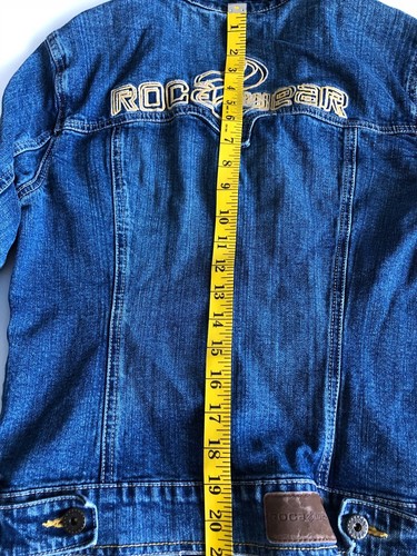 Girls Tween Rocawear Denim Jacket Size Large Embroidered Logo - Picture 8 of 8