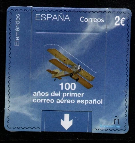 ESPAÑA SG5411 2020 CENTENARIO DEL PRIMER CORREO AÉREO ESPAÑOL MNH