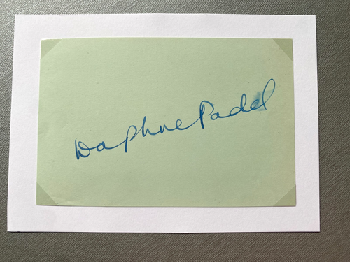 DAPHNE PADEL (†1993) firmato vintage ritaglio/cartolina 10x15 autografo - Foto 1 di 2