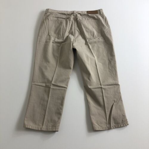 LRL Lauren Ralph Lauren Pants Womens Size 6 Classic Mid Calf Khaki Crop - Picture 2 of 8