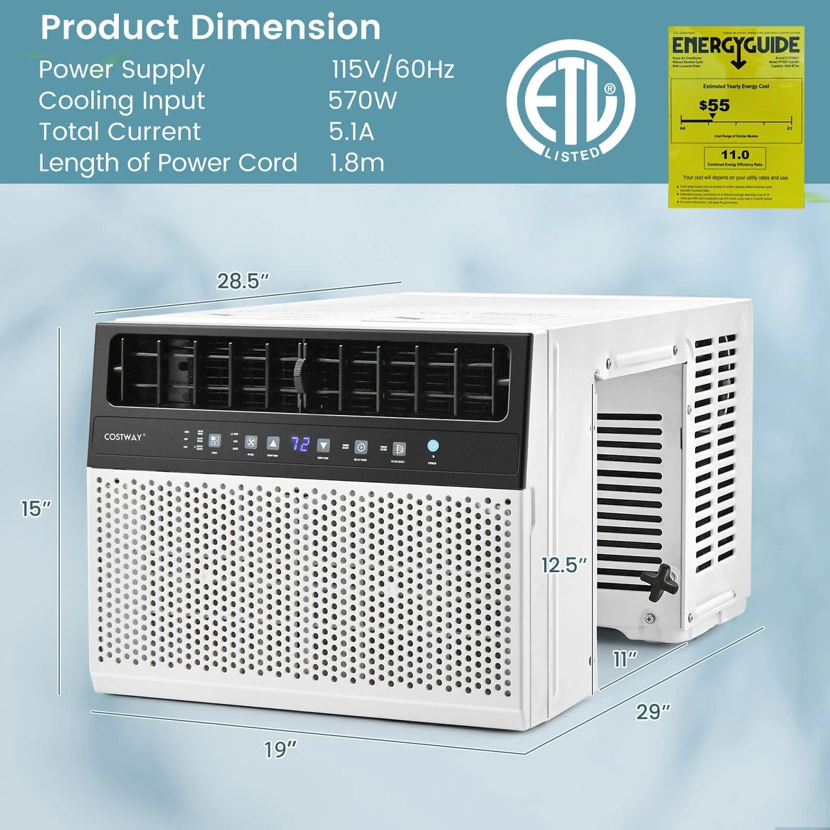 Over the sale sill air conditioner
