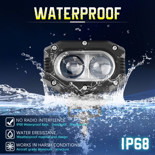 4inch LED Work Light Flood Pods Fog Driving Lamp Square Offroad ATV SUV Truck - Foto 8 di 12