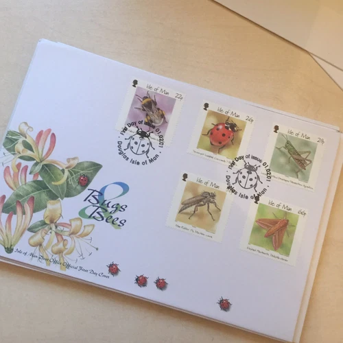 Isle of Man Stamps First Day Cover 2001 Bugs & Bees Unaddressed FDC