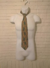 Men's Cellini Multicolor Patterned Silk Neck Tie, 3.75 X 59, Made In USA