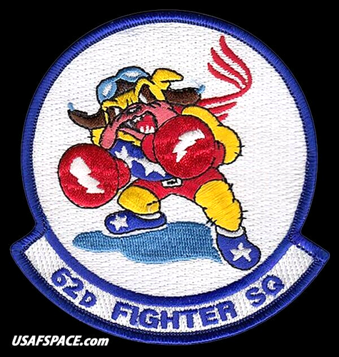 USAF 62nd FIGHTER SQ -62 FS- F-35 RAYO - LUKE AFB, AZ - PARCHE DE VEL ORIGINAL - Imagen 2 de 2