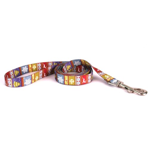 Diseño Amarillo Perro NAVIDAD Cuello o Correa de Cachorro - Diseño Suéter de Esquí XS S M L - Imagen 3 de 6