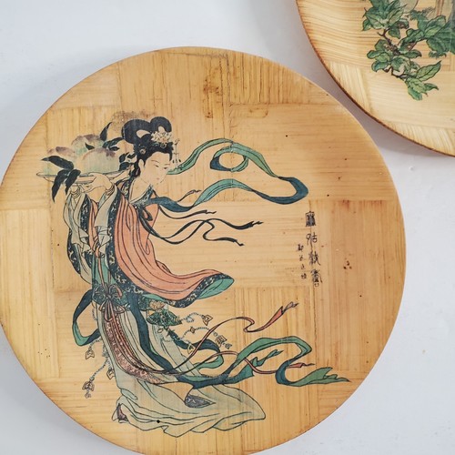 Vintage Oriental Bamboo Plates Made In Taiwan Republic Of China (set of 5) - Picture 6 of 13