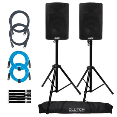 #ad Alto Professional TX410 350W 10quot; Powered Active Loudspeaker Pair w Stands $441.40