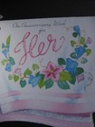 UNUSED vintage greeting card Multi-page diecut ANNIVERSARY His & Her Towels — photo 7