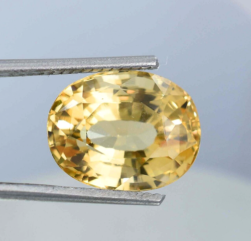 A-1 natürlicher 8,95 ct Ceylon gelber Saphir 12x9 m Ovalschliff echter loser Edelstein - Bild 6 von 8