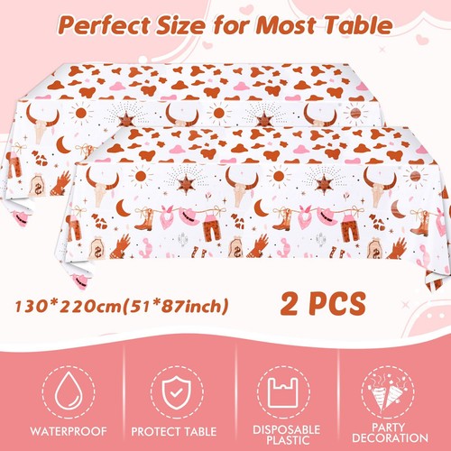 62Pcs Cowgirl Party Decorations Pink Western Cowgirl Party Supplies 20 9'' Pl... - Bild 6 von 8