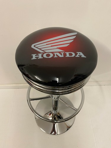 HONDA MOTORCYCLES PREMIUM BAR STOOL ADJUSTABLE HEIGHT  - Picture 1 of 8