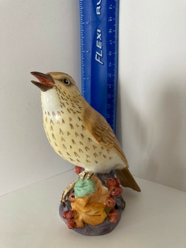 Royal Worcester Drossel Vogel 4,5" Figur Bone China #3234 Made in England - Bild 8 von 12