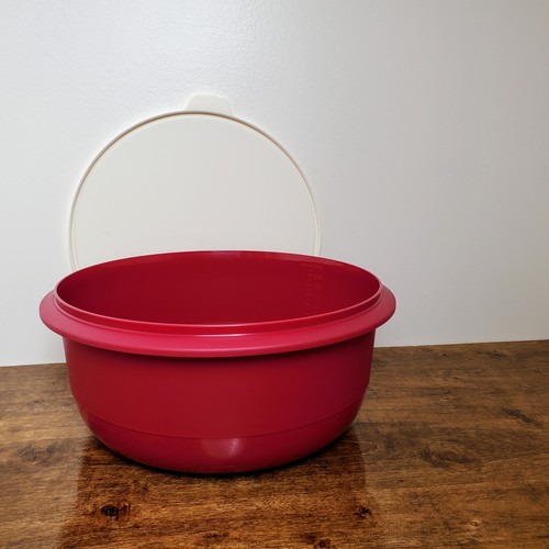 Tupperware Ultimate Mixing Bowl 8959 Flat Bottom 40 cup Purple Burgundy White Li - 第 1/9 張圖片