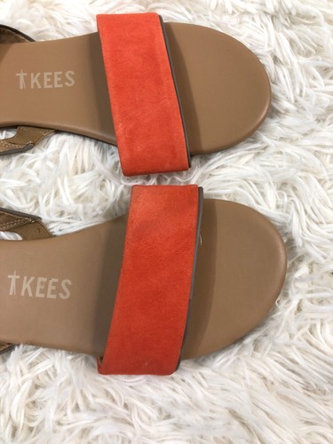 Sandalias TKEES naranja talla 7 cuero gamuza - Imagen 2 de 4