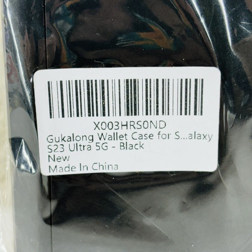 NEW‼ Gukalong Black Samsung Galaxy S23 Ultra Rubber Case w/ Card Holder • NIP‼ - Picture 2 of 12