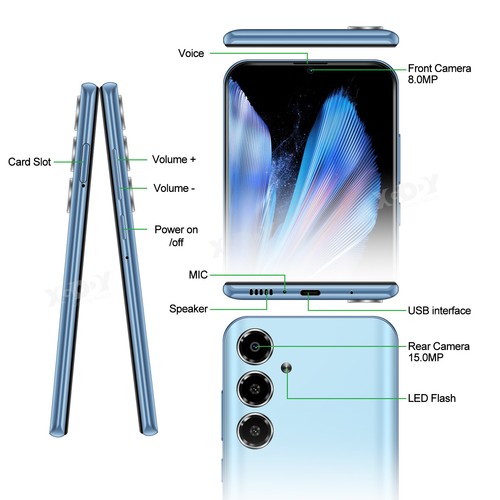 New 6.5" Android 64GB Smartphone Factory Unlocked Cell Phone Dual SIM 4Core 2024 - Picture 12 of 13