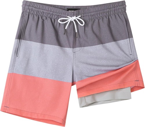 Men's 7" Swim Trunks with Compression Liner & Quick-Dry Swim Shorts - Picture 56 of 57